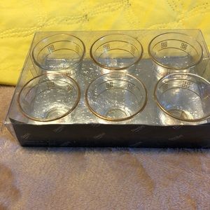 Arabic. Dimlaj Qawa cups (6). Gold. For Arabic coffee, shots, candle holder